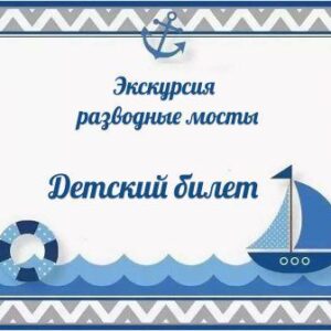 Детский билет разводные мосты