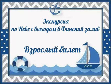 Взрослый билет Нева и залив